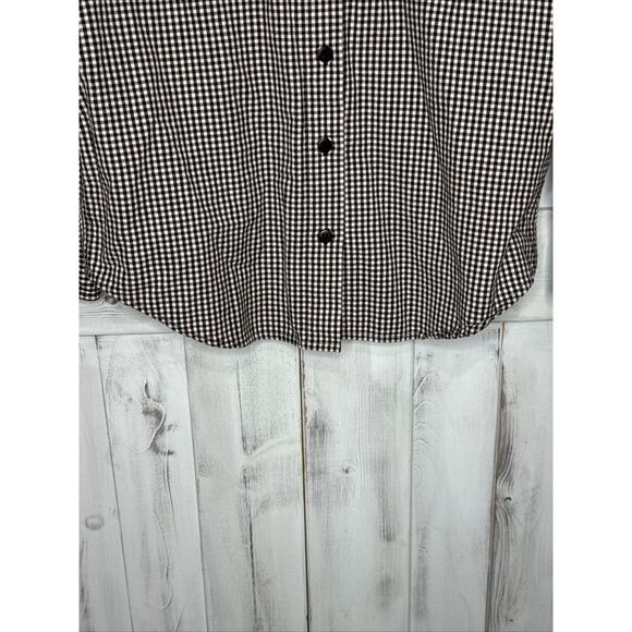 Vintage Lemon Grass Applique Button Shirt Halloween Black Check Trick-or-Treat M - Picture 2 of 13